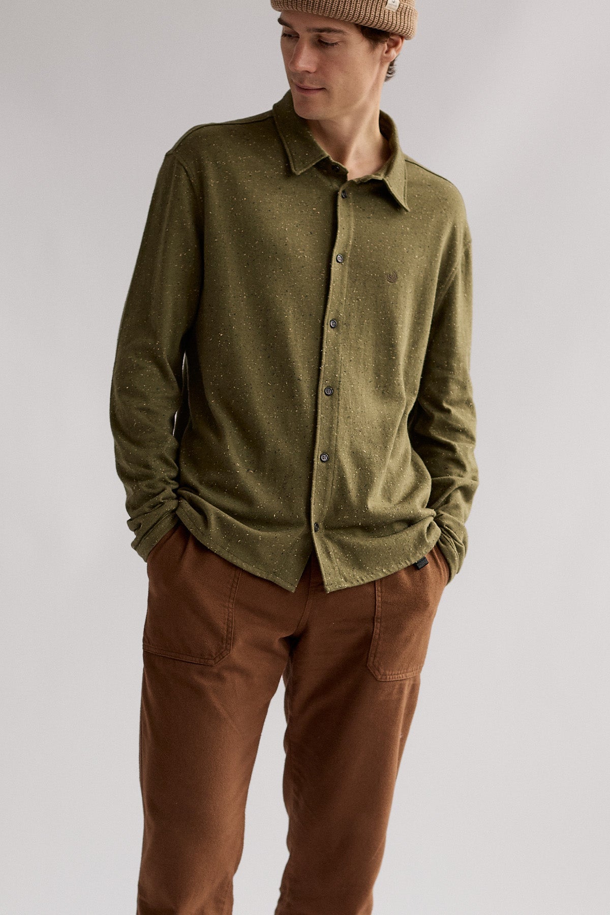 TWOTHIRDS mannen vegan Shirt Bleiksoya Moss Green