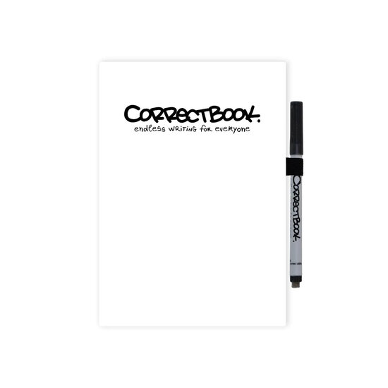 Correctbook Scratch Notebook Inspirational White - blanco notitieschriftje A5 met pen en wisdoekje
