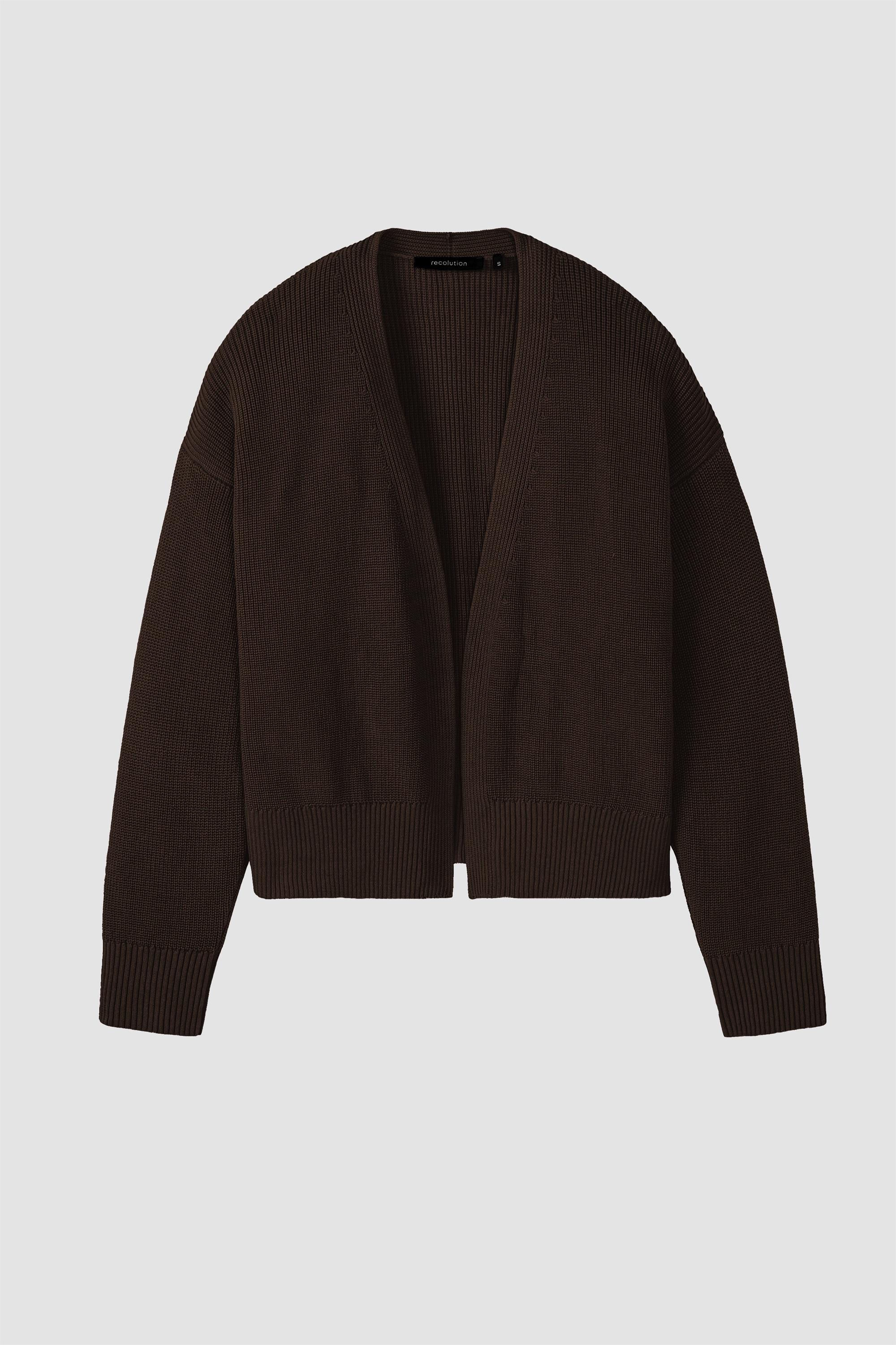 Recolution  Cardigan Moringa Chocolade