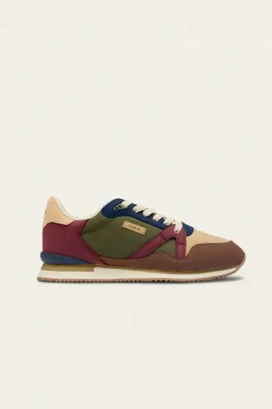 Odaje mannen vegan Sneakers AndrÃ© Navy/Taupe/Bruin
