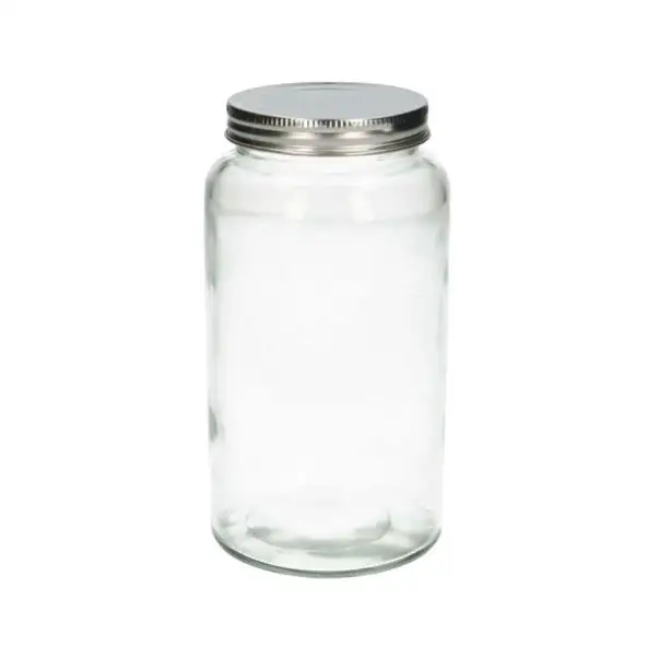 Voorraadpot, glas en metaal, 780 ml
