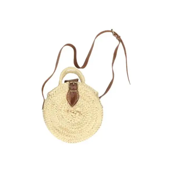 Ronde tas met schouderriem, palmblad, ø 24 cm