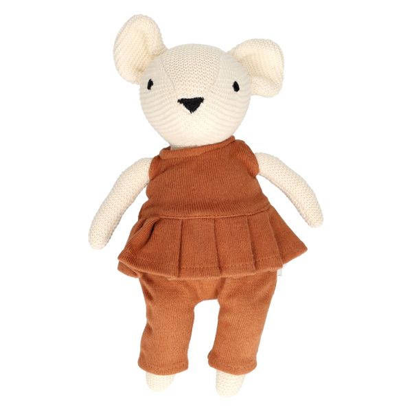 Knuffel muis, GOTS katoen, gebreid